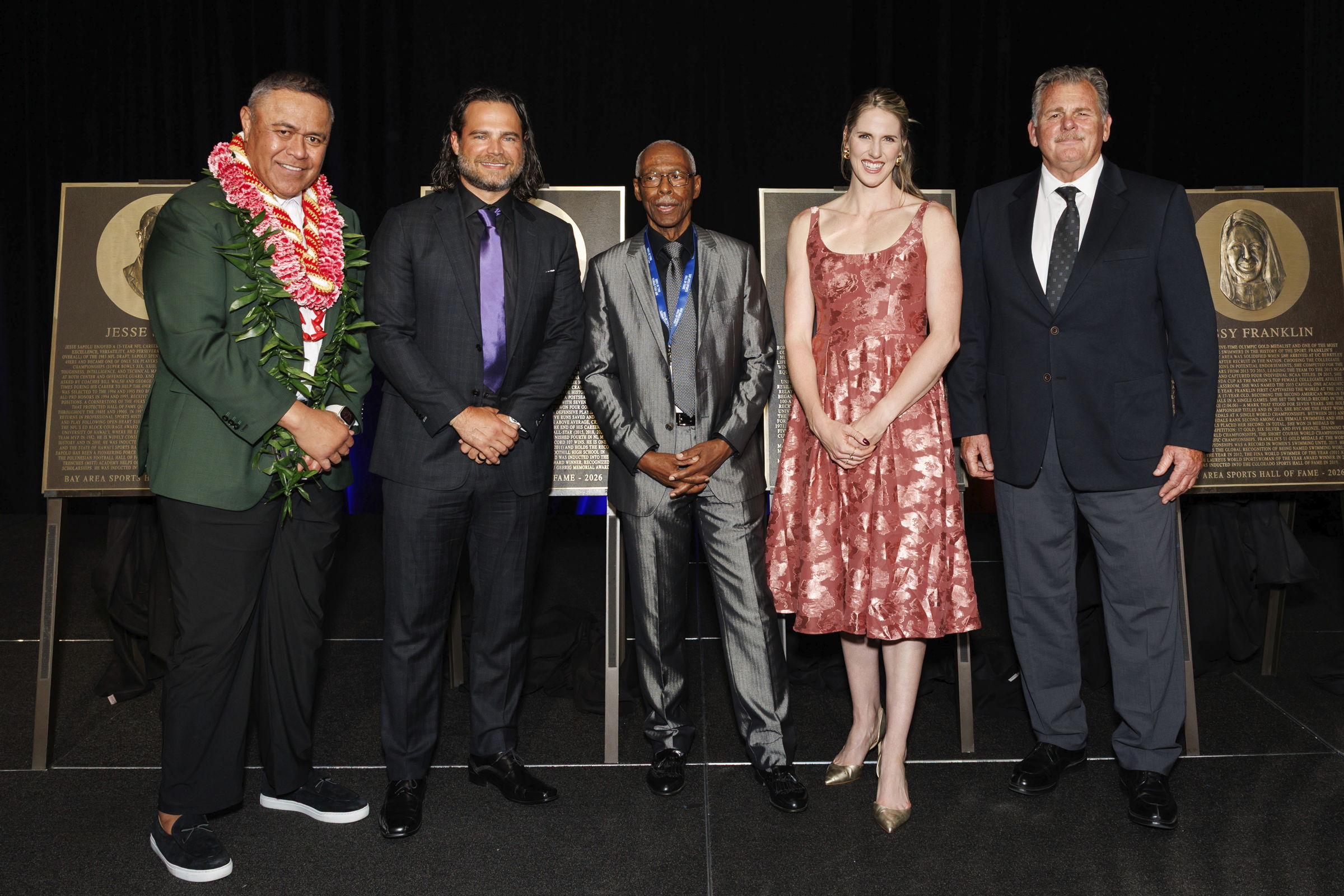 2026 Bay Area Sports Hall of Fame inductees at the enshrinement dinner